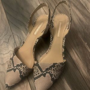 Antonio melani snakeskin wood heel like New